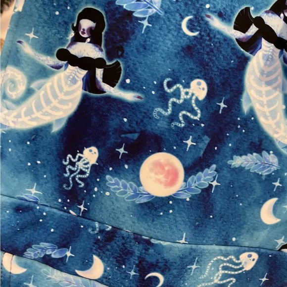 BlackMilk Mermaid Skeleton Jellyfish Overalls Jumpsuit XS New With Tags - Picture 2 of 7